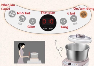 Máy trộn Nhào Bột và ủ bột tự động Bear(5L)