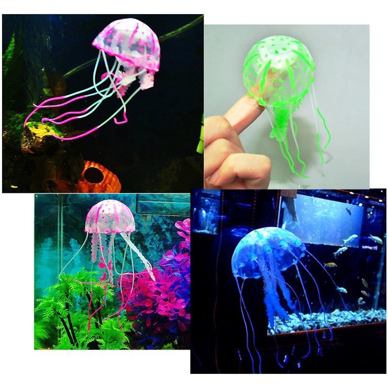 Sứa trang trí bể cá cảnh, trang trí hồ cá mini phát sáng nếu tiếp xúc với đèn hồ cá