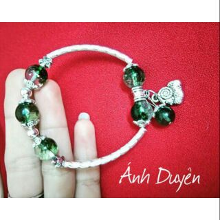 Ưu linh xanh lá mix charm