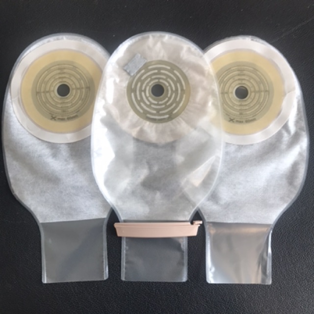 Túi hậu môn nhân tạo màu trắng 2 viền dính chắc mã 1023TPF 2v