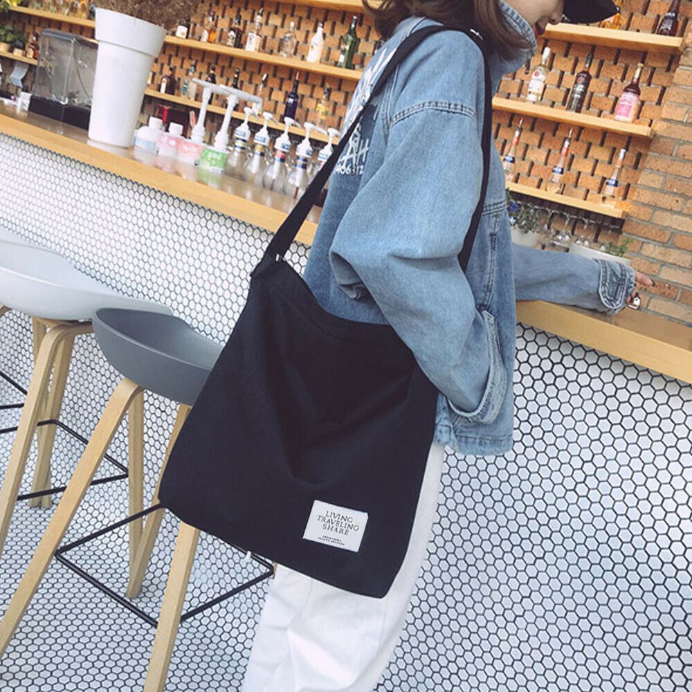 Túi đeo chéo vai bằng vải canvas MIHAN1 thời trang dành cho nữ