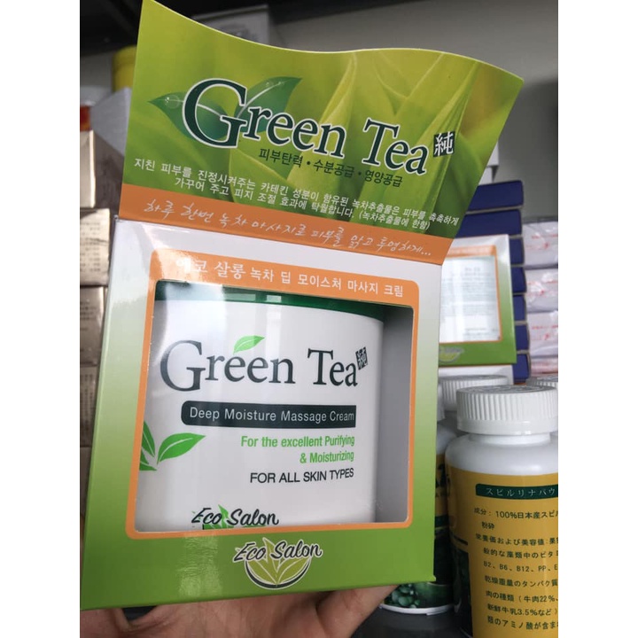 Kem massage Green Tea HQ, KMS trà xanh