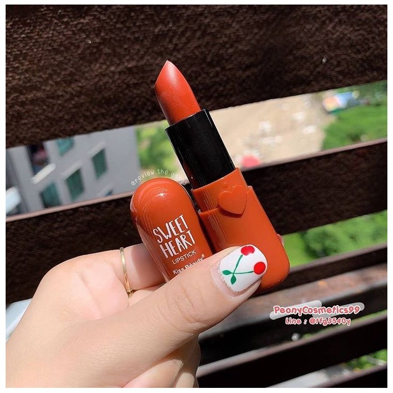 Son Thỏi Sweet Heart Lipstick Kiss Beauty - Tone Cam Cực HOT | BigBuy360 - bigbuy360.vn