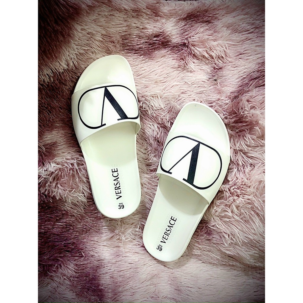 Dép Quai Ngang Da PU VERSACE Nam, Nữ, Unisex Thiết Kế Thời Trang,Cao Cấp, Êm Chân và Chất Lượng