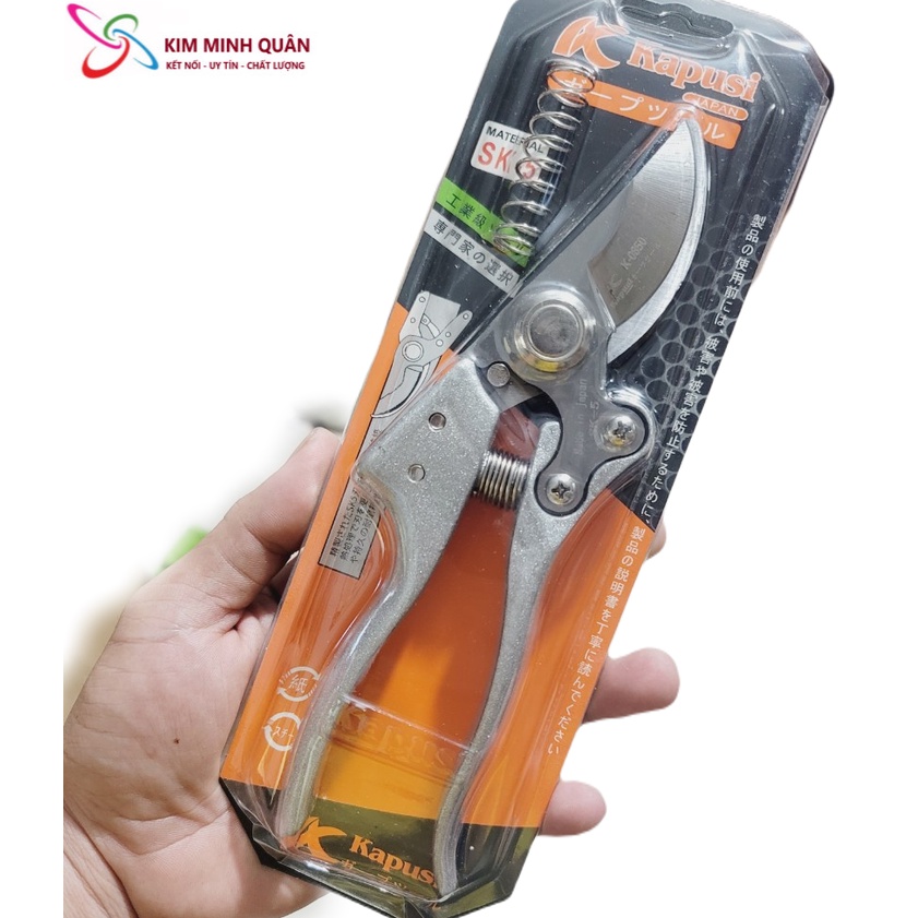 Kéo Cắt Cành , Tỉa Nhánh Thép SK5 JAPAN 210mm Tặng Thêm Lo Xo KAPUSI