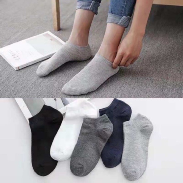 Tất trơn cổ ngắn Nam Nữ hàng xuất Nhật ( 100% COTTON) thoáng khí, kháng khuẩn TATUNI01