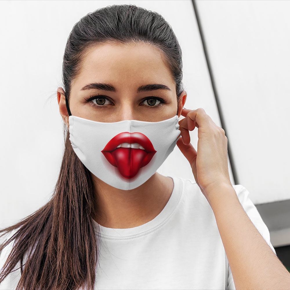 Khẩu trang cho nam nữ Sexy Lips_3757 CARTWELL dây đeo mềm chuyên dụng đeo thoải mái không đau tai dễ thở thoáng khí