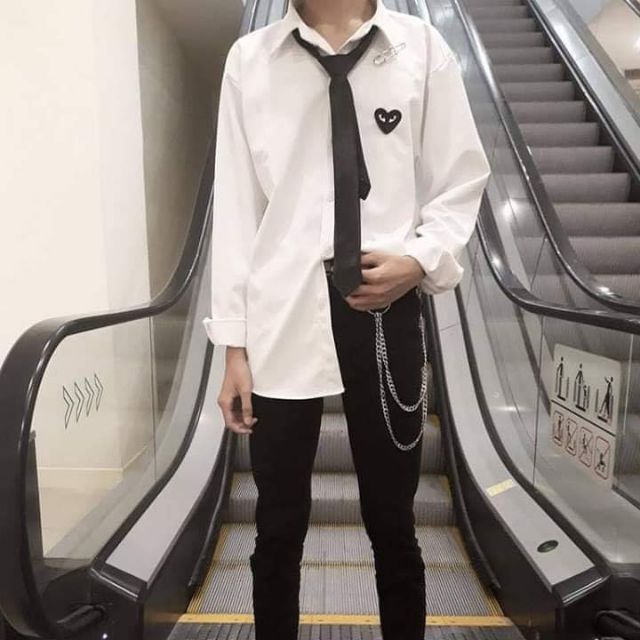 Sơmi tim thêu, sơ mi tim