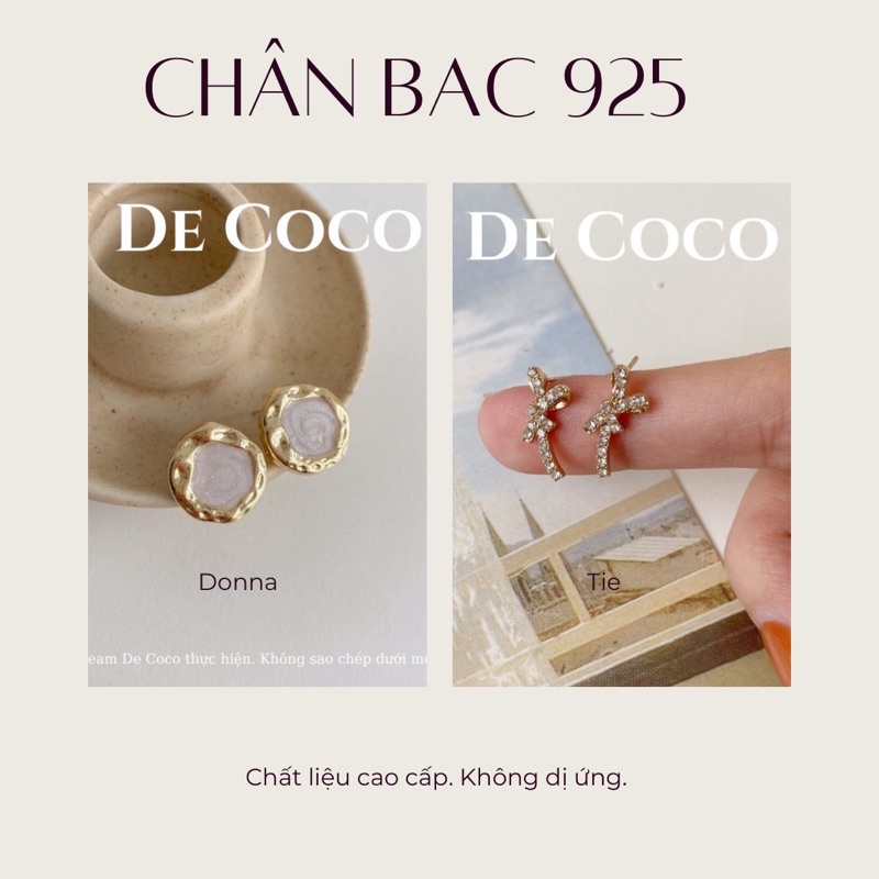 Khuyên tai nữ khảm xà cừ Donna De Coco