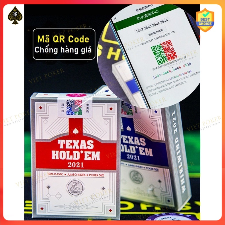 Bài nhựa Texas Hold'em mới nhất 2021 - Bài tây - Bài poker chống nước hoàn hảo
