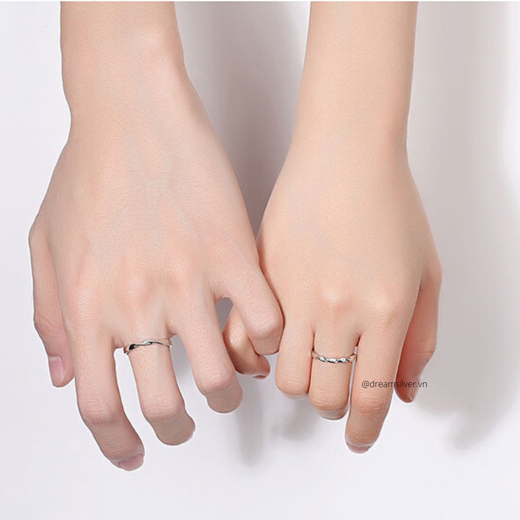 Nhẫn Đôi Bạc Dreamsilver, Nhẫn Cặp My Beloved Chỉnh Được Size ND010