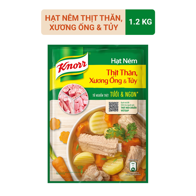 Hạt Nêm Knorr Thịt Thăn, Xương Ống và Tủy Bổ Sung Vitamin A 400g/900g/1.2kg