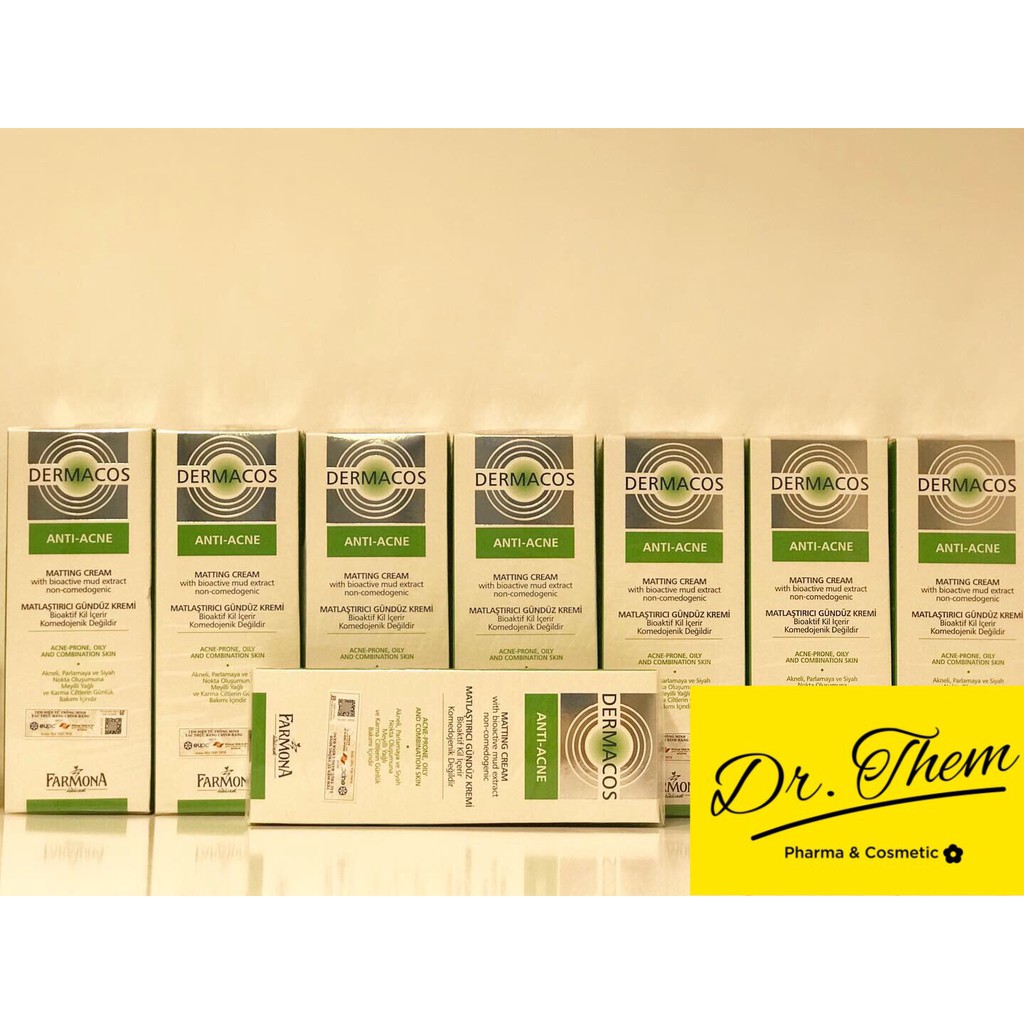 Dermacos Kem Dưỡng Giảm Bóng Nhờn, Ngừa Mụn Farmona Dermacos Anti Acne Matting Cream 50ml - Dr Thêm | BigBuy360 - bigbuy360.vn