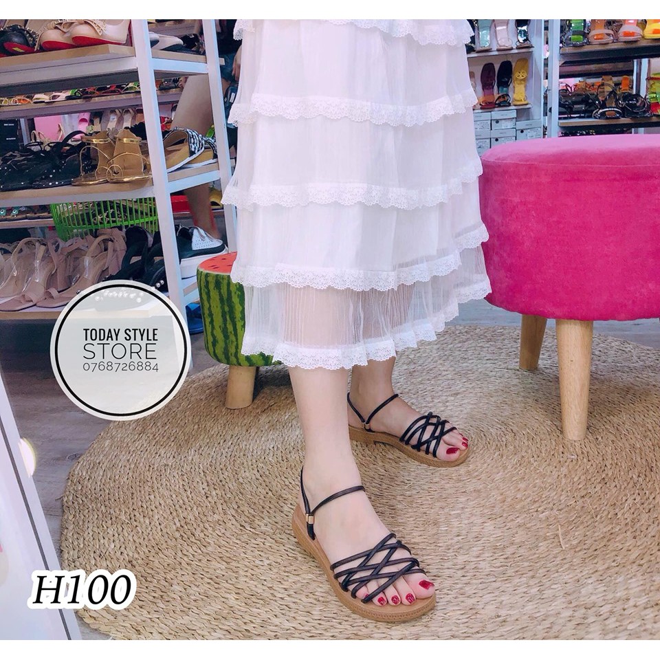 Dép bệt nữ quai mảnh Today Style da mềm H100