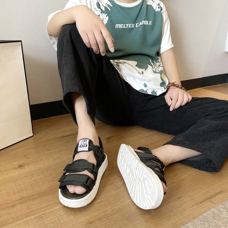 Xăng đan Thể Thao Mũi Tròn Đế Bằng Thời Trang Cho Nữ