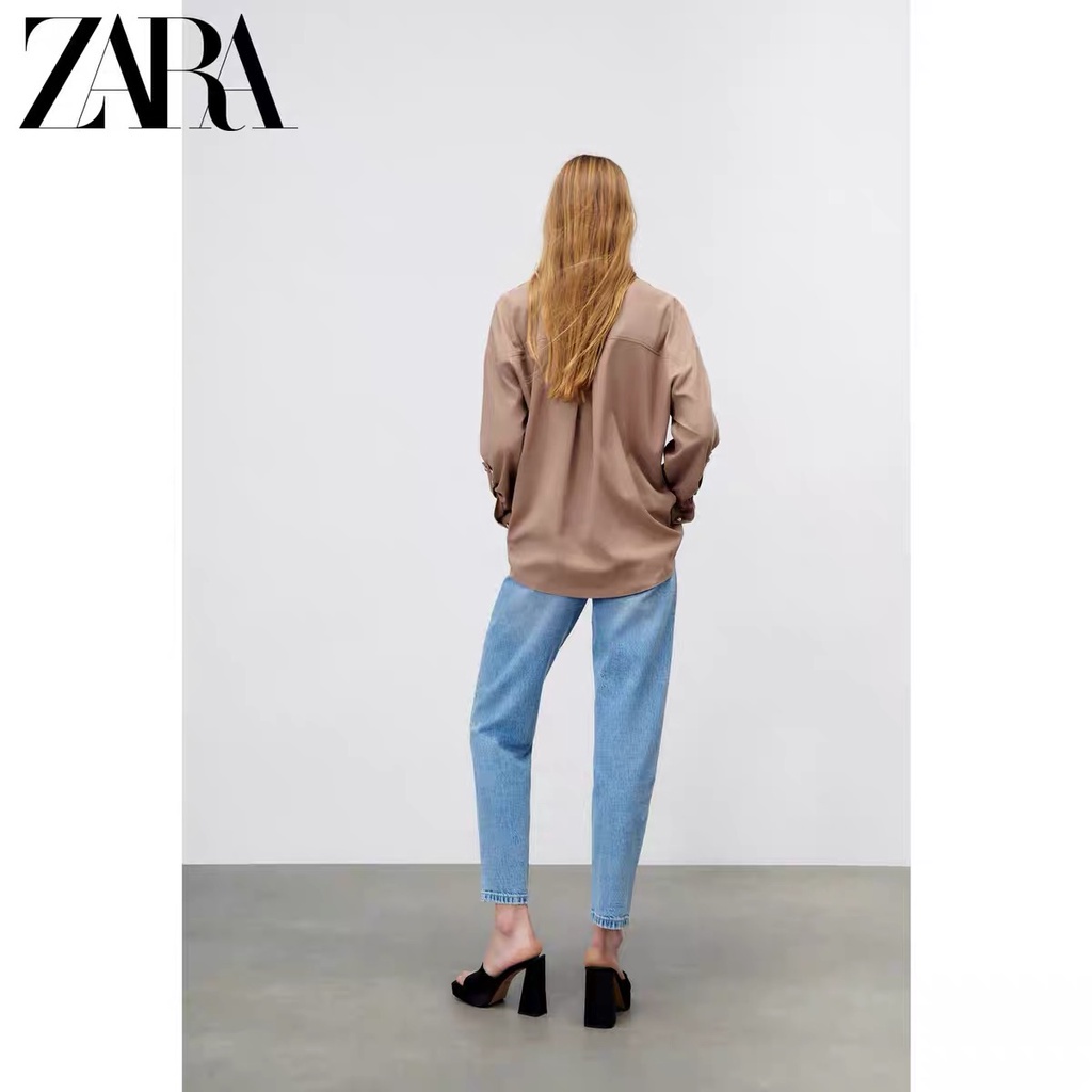 Áo Sơ Mi Zara Thời Trang Mùa Xuân Thanh Lịch Dành Cho Nữ