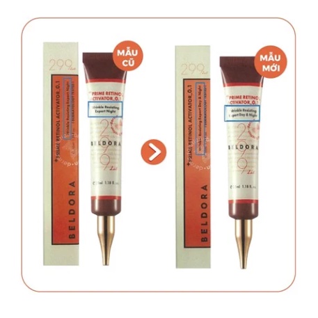 Kem Dưỡng Retinol Xóa Nếp Nhăn, Căng Bóng Da Beldora 299 Prime Retinol Activator 35ml