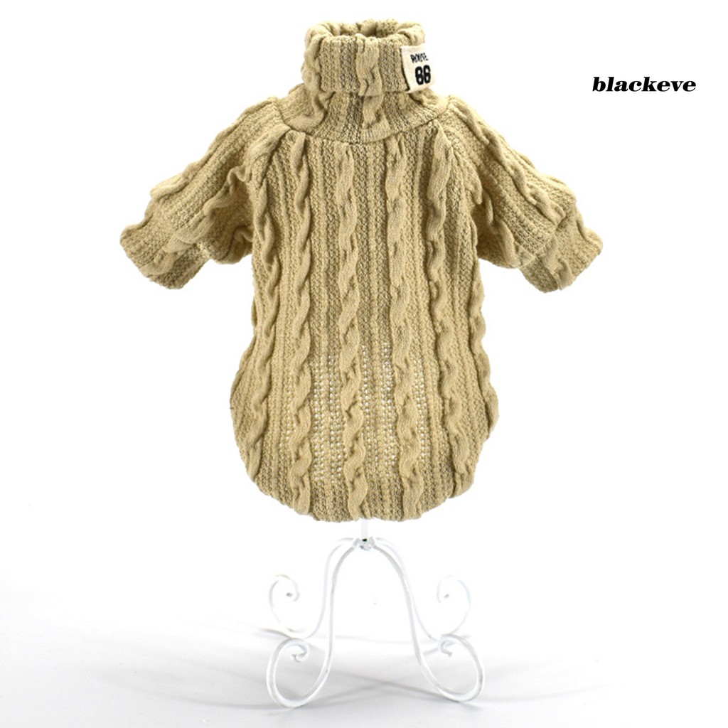 Áo kiểu dệt kim cổ lọ màu trơn thời trang thu đông đáng yêu dành cho thú cưng