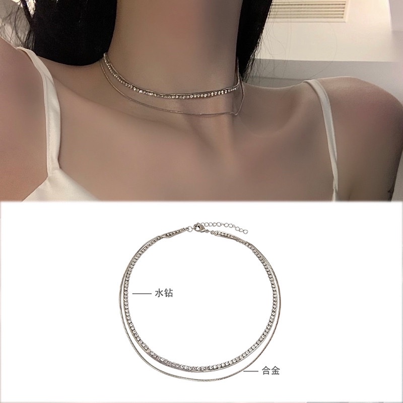 Choker đính đá - Set vòng cổ đính đá