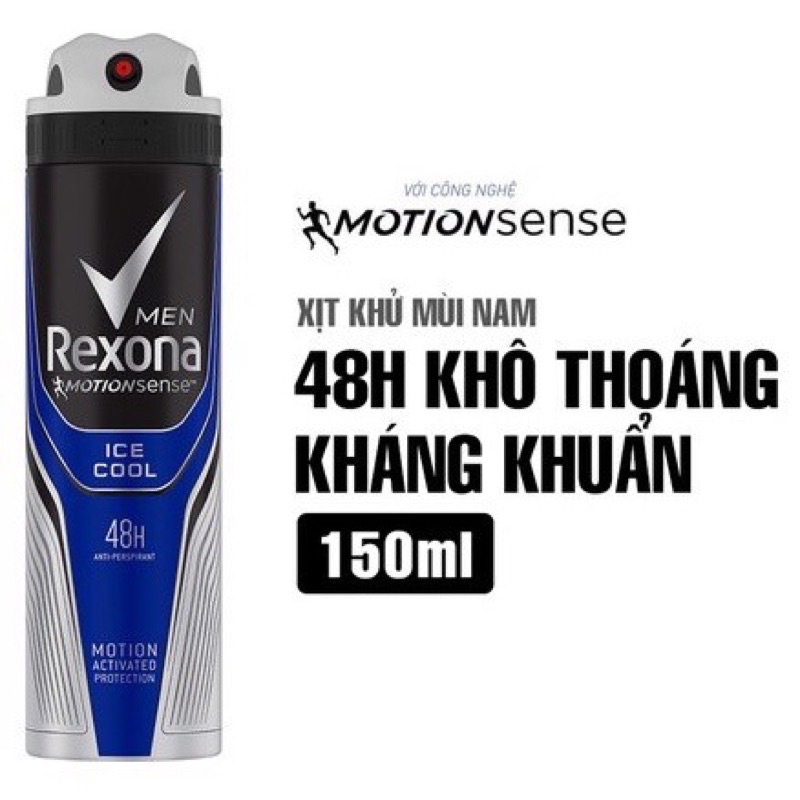 𝐆𝐈𝐀́ 𝐇𝐔̉𝐘 𝐃𝐈𝐄̣̂𝐓 Xịt ngăn mùi REXONA MEN khô thoáng kháng khuẩn dành cho Nam