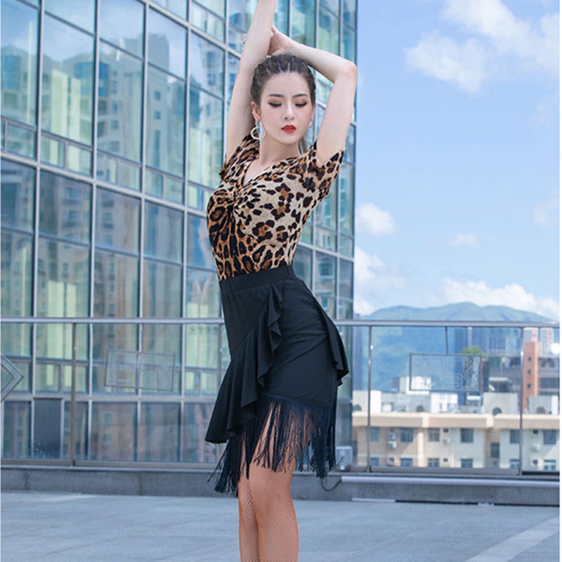 Chân Váy Nhảy Điệu Latin Samba Tango Cha Màu Đen Cho Nữ
