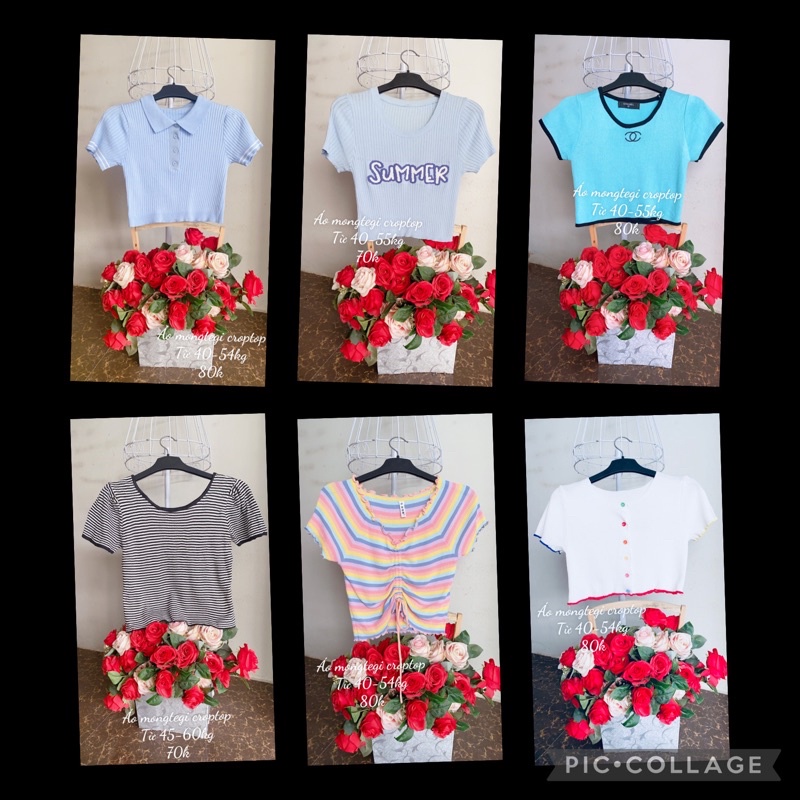 Áo mongtegi dáng croptop