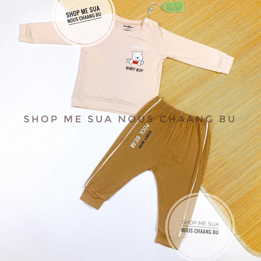 GM Bộ Dài Tay Sợi Tre Hãng GOODMAMA Cho Bé 6m-24m