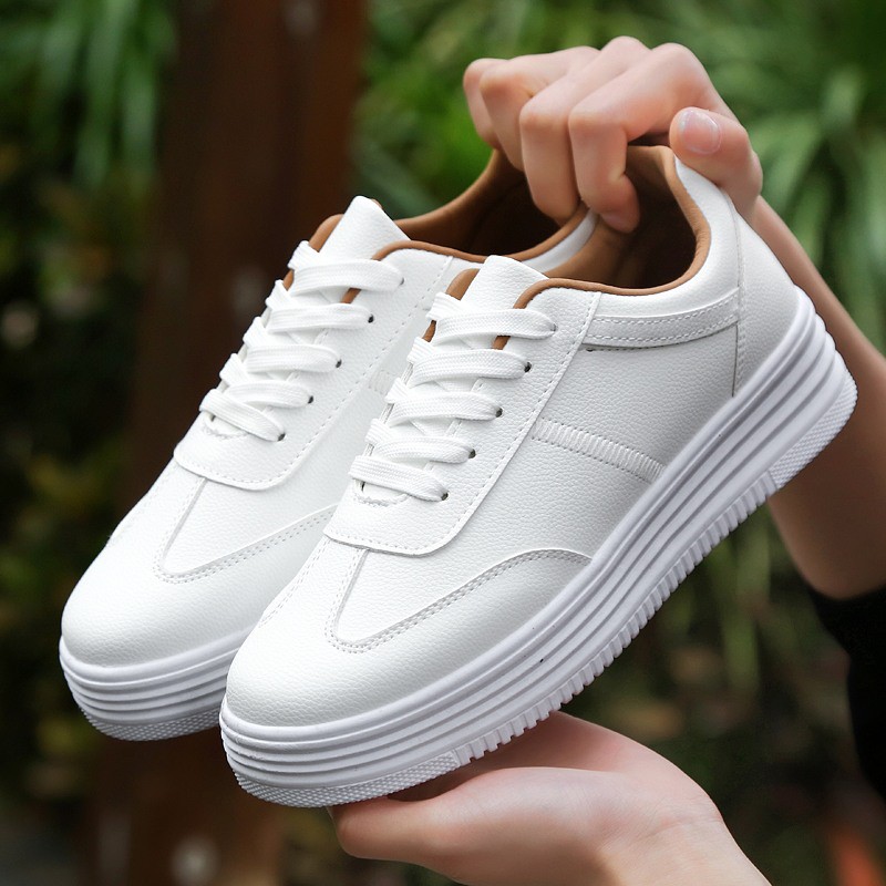 Giày thể thao nữ đế bằng giá rẻ giày sneaker nữ trắng cao cấp hot trend AZUKA - C3