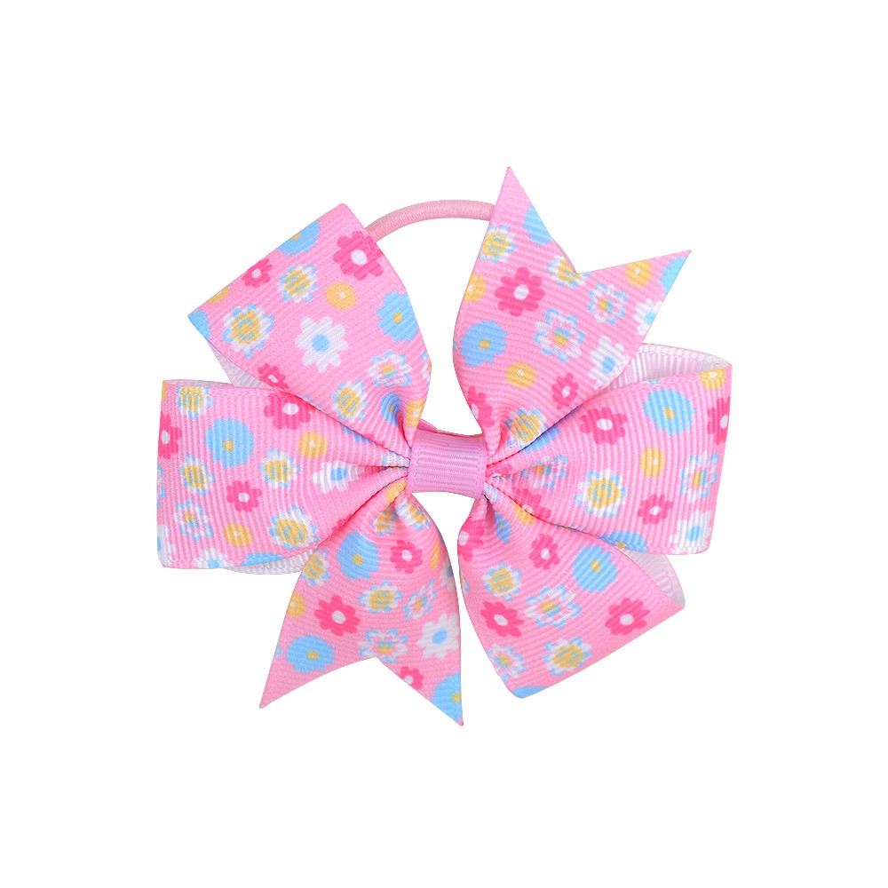Dây cột tóc KIDSBOWS in hoa 20 màu tùy chọn cho bé