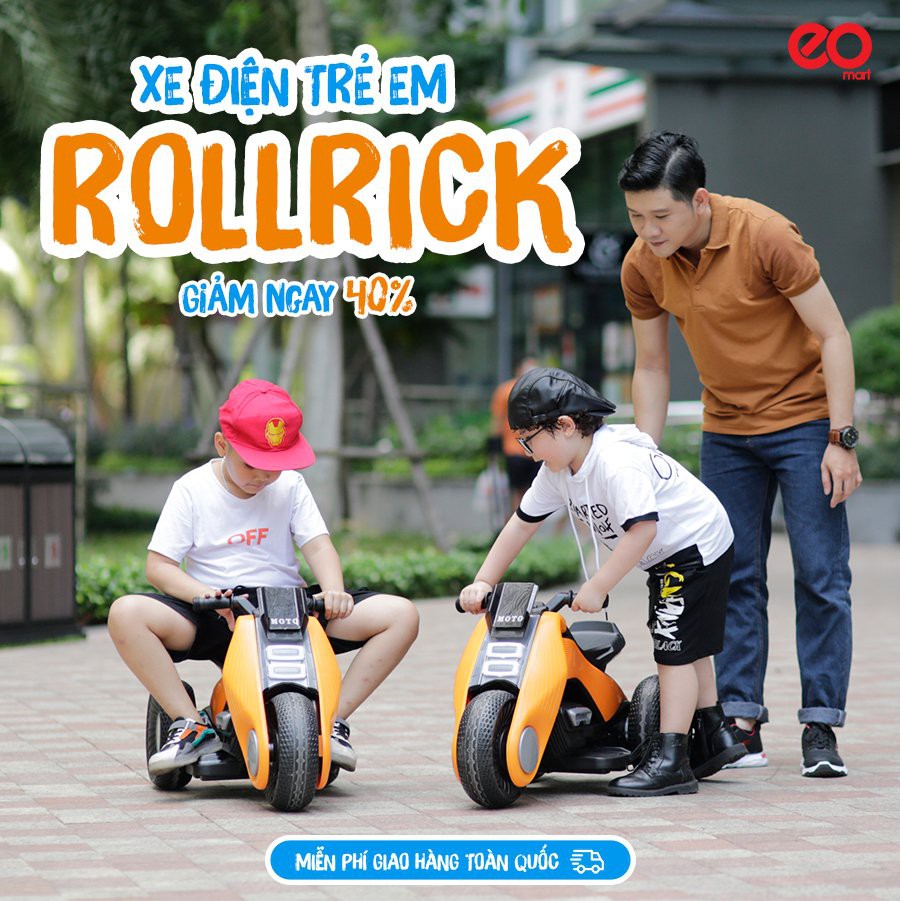 Xe MoTo Điện  Địa Hình ROLLS - RICK Eo Siêu Xe Phượt Địa Hình Thế Hệ Mới Khởi Đầu Cho Sự Thành Công Của Bé[CHÍNH HÃNG]