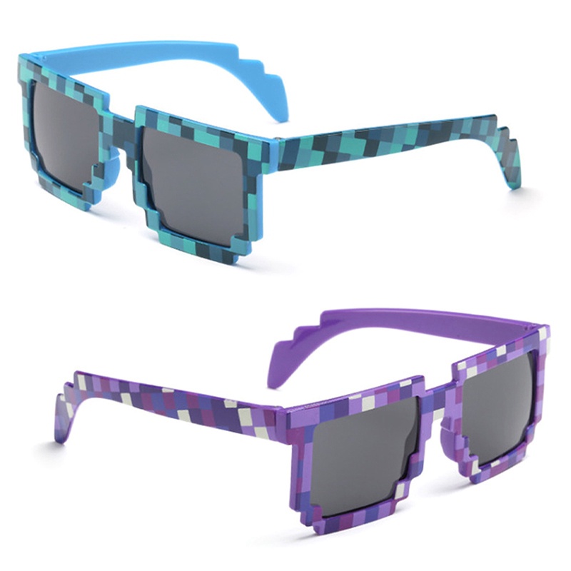 Mắt Kính Phong Cách Game Minecraft 8 Bit Làm Đạo Cụ Chụp Ảnh Cho Người Lớn