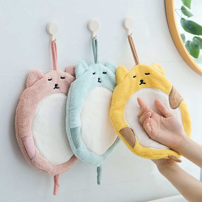 Khăn Lau Tay Treo Tường Hình Mèo Hoạt Hình
