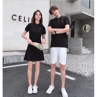 ❤️Váy thun đôi polo trái tim trang trí cặp đôi (có thể đặt lẻ)❤️