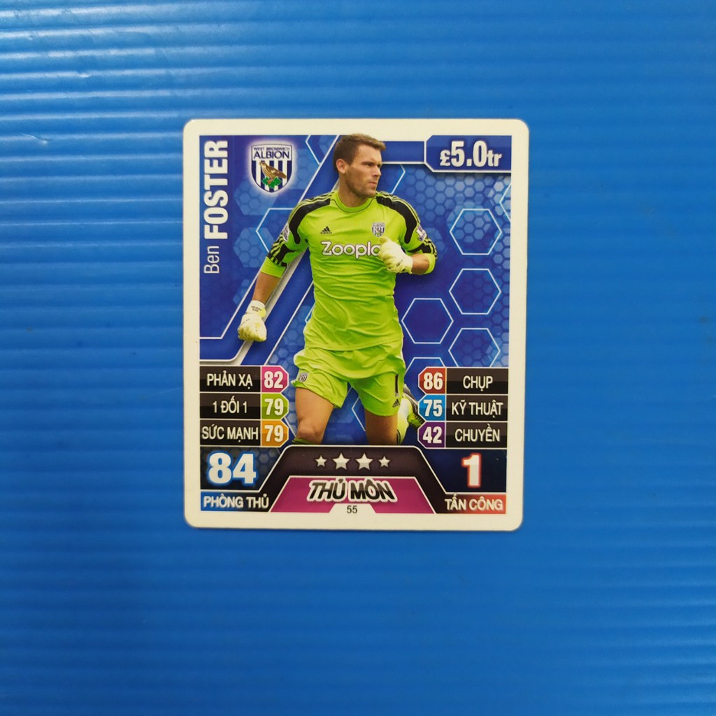 [Một thẻ] Thẻ cầu thủ bóng đá Poca Match Attax 13-14 mùa 2013-2014 thẻ 2nd cũ ít