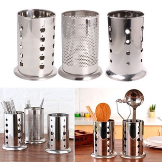 Ống đựng muỗng đũa bằng inox - Ống đũa tròn bằng inox nhiều mẫu giao ngãu nhiên