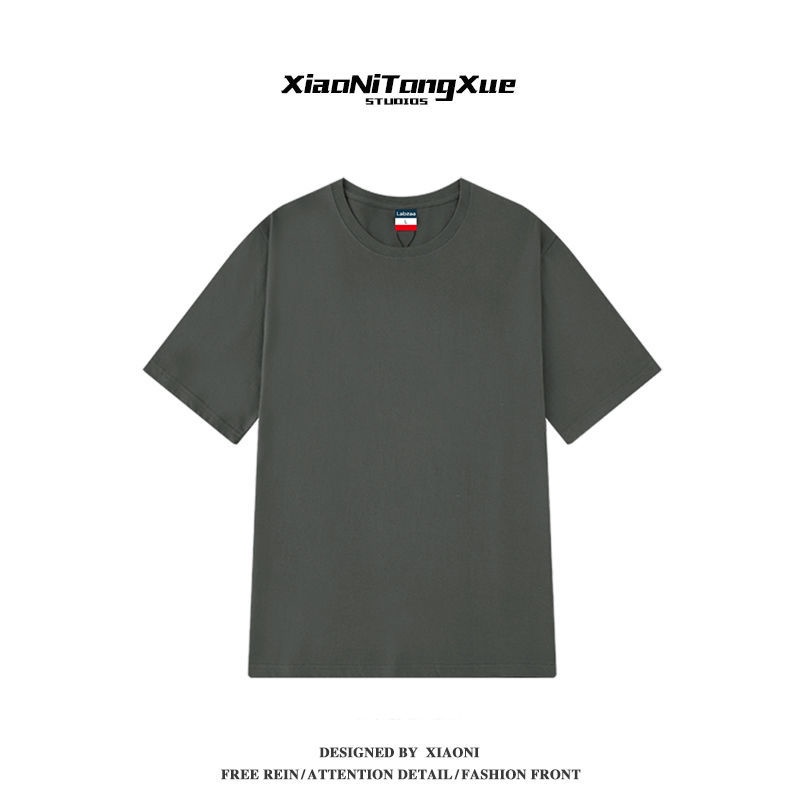 [100% Cotton] Áo nam Tay Ngắn Màu Xanh Lá Cây Đậm Amoi 2022