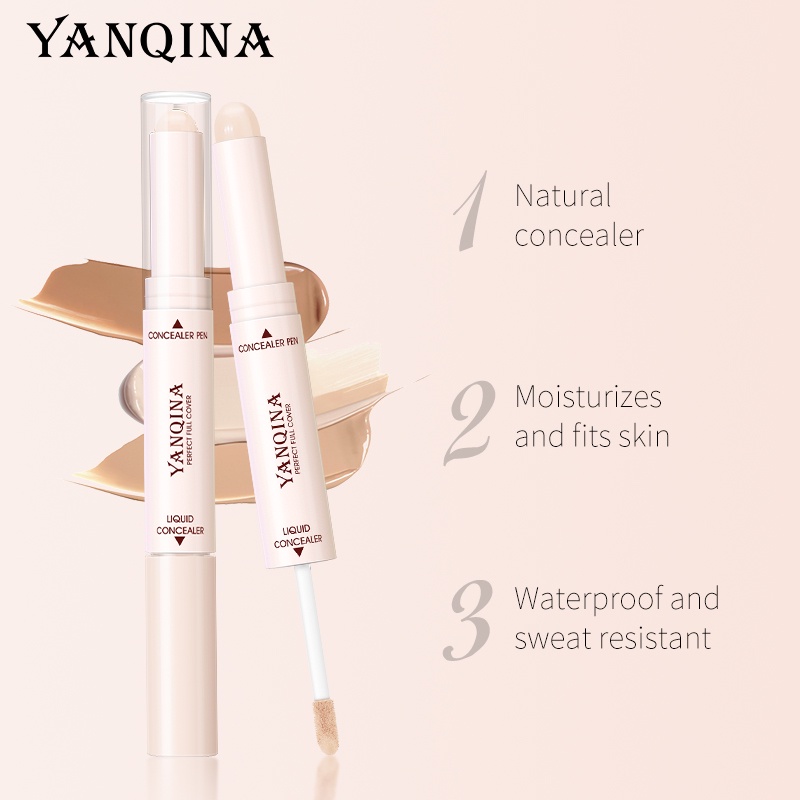 [Hàng mới về] Kem Che Khuyết Điểm Hai Đầu Yanqina Lâu Trôi Chống Thấm Nước Tiện Dụng | BigBuy360 - bigbuy360.vn