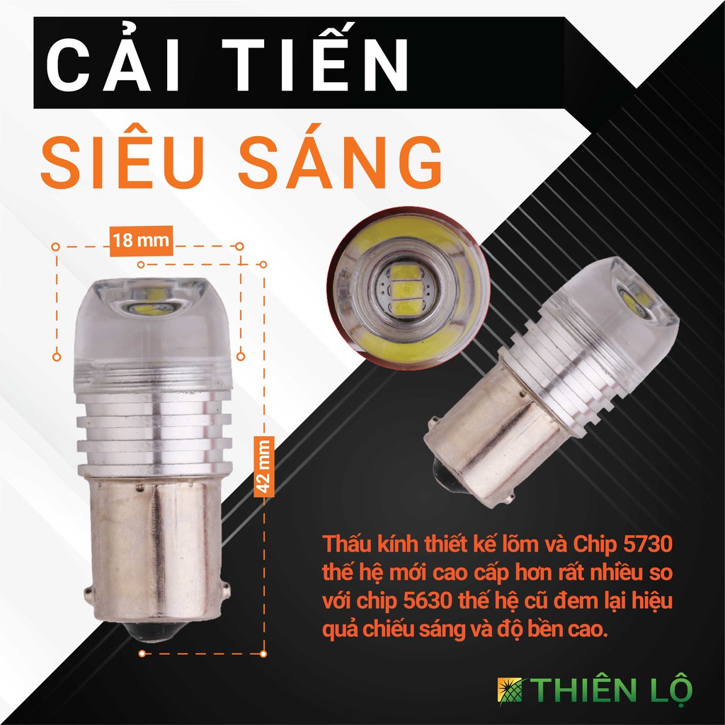 [CHIP NÂNG CẤP]Bóng đèn led hậu đèn phanh 1157 P21 3SMD 5730 Stop cao cấp của Thiên Lộ dành cho ô tô xe máy