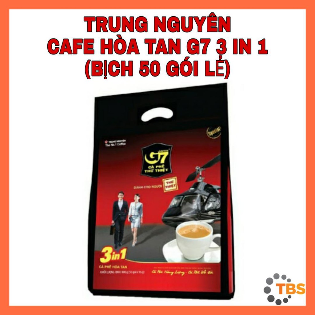 [TRUNG NGUYÊN-CAFE SỮA G7, BỊCH 50 GÓI] Cafe, Cà phê sữa hòa tan G7 3in1