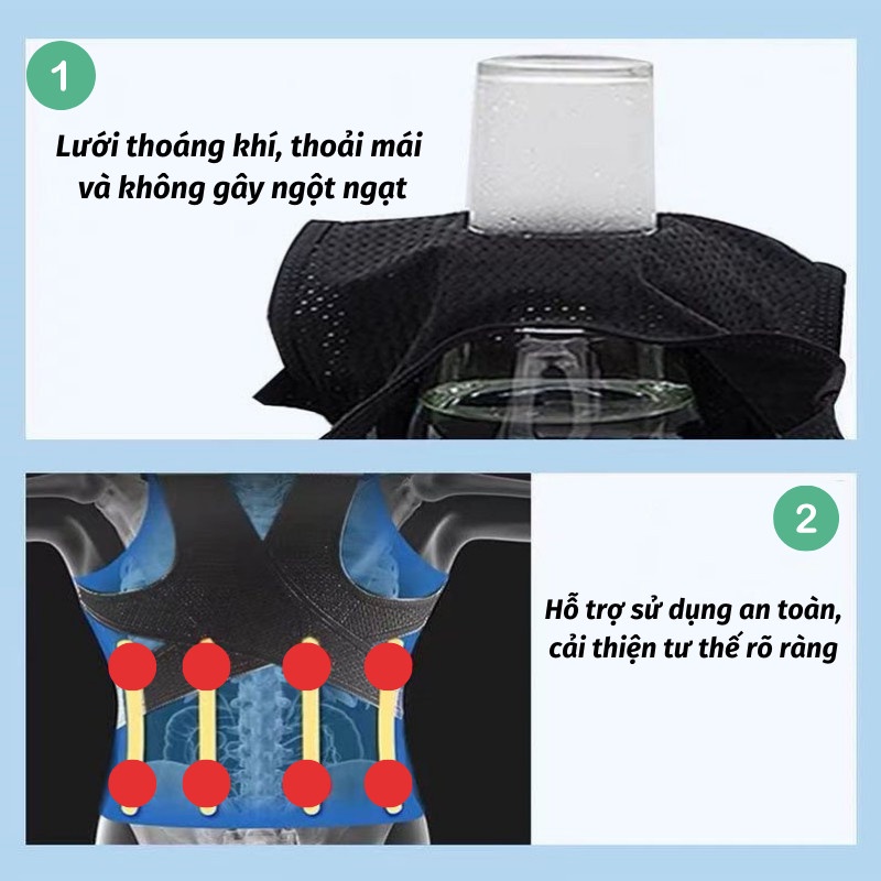 Đai Lưng Cột Sống Đai Chống Gù Lưng An Toàn Sức Khỏe Tiện Lợi PAPAA.HOME