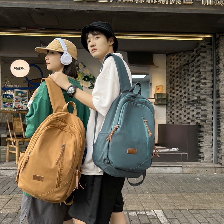 Balo nam nữ vải canvas Ulzzang phong cách Hàn Quốc xinh xắn,Túi xách cỡ lớn đi học, đi làm, đi chơi cực tiện lợi giá rẻ