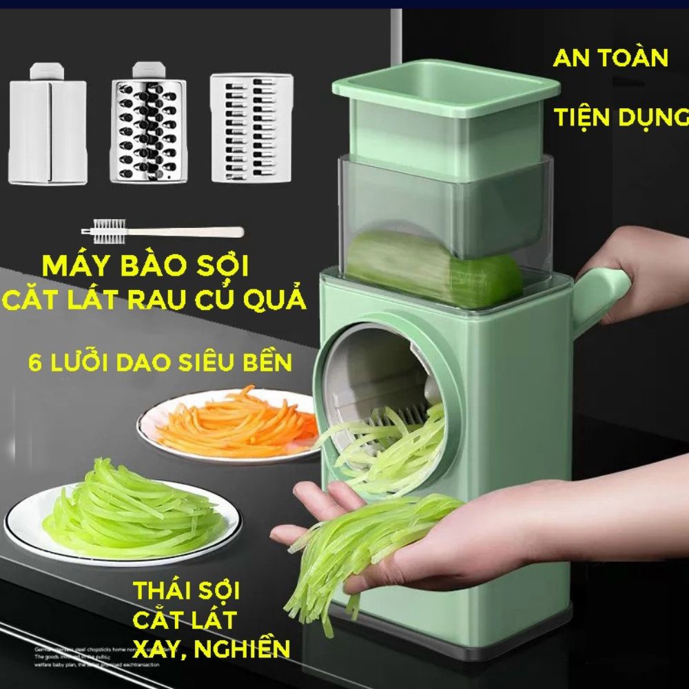 Dụng Cụ Thái Rau Củ Quả Đa Năng 4 in 1 VEGETABLE CUTTER Máy Cắt Máy Bào Củ Qủa Đa Năng Cỡ Lớn