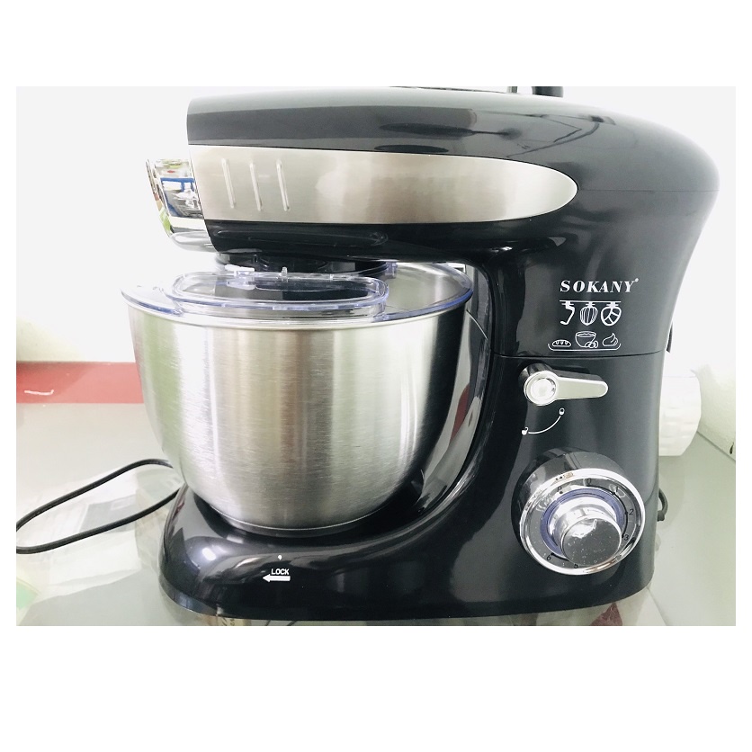 Máy Nhồi Bột 1800W 7 Lít Đánh Trứng Kem Sữa Cafe Muối Để Bàn Sokany Đa Năng Gia Đình Cao Cấp Nhào Trộn Bột Tốt Nhất