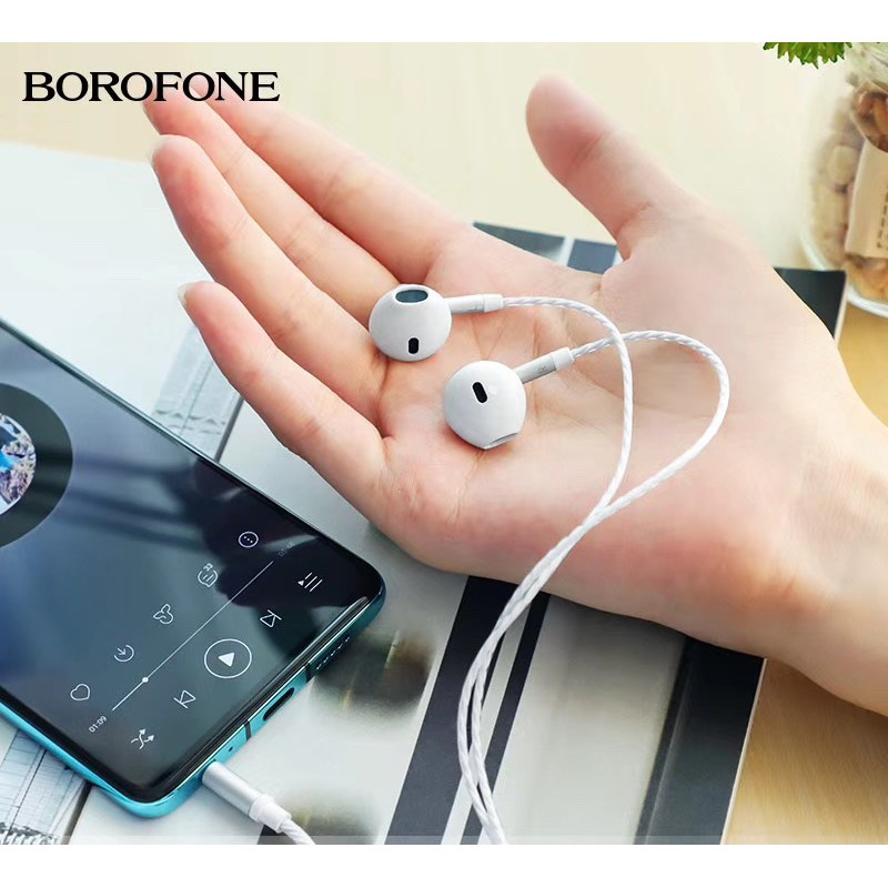 Tai Nghe Chống Rối Nhét Tai Có Dây Chính Hãng Borofone CM4 Kèm Mic Zắc 3.5 Hàng Cam Kết Chất Lượng Bảo Hành 1 Đổi 1