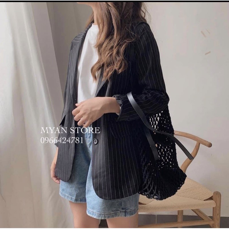Áo Vest-Blazer đen trơn 2 lớp kèm video + hình thật chủ shop mặc | BigBuy360 - bigbuy360.vn
