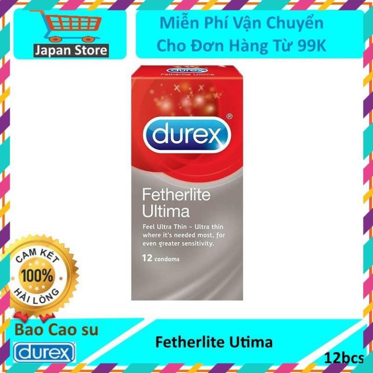 [FreeShip-Chính Hãng] Bao Cao Su Durex Fetherlite Siêu Mỏng - Hộp 12 Cái