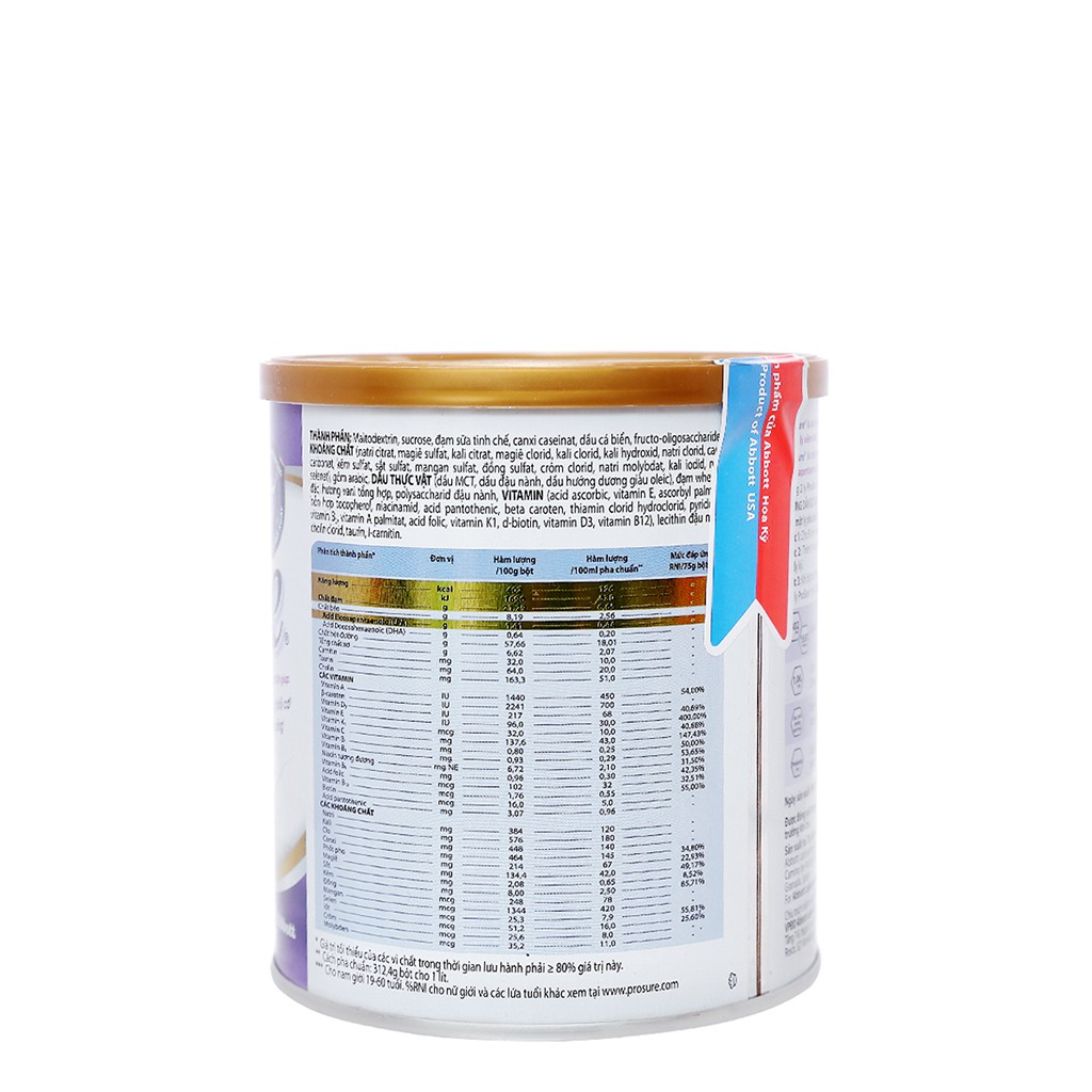 SỮA BỘT PROSURE VANI 380G