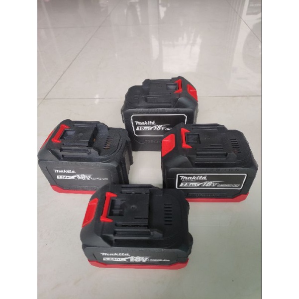 Pin Makita 15 cell, 18v - 21v 6000mah, xả 60a, có led báo pin.