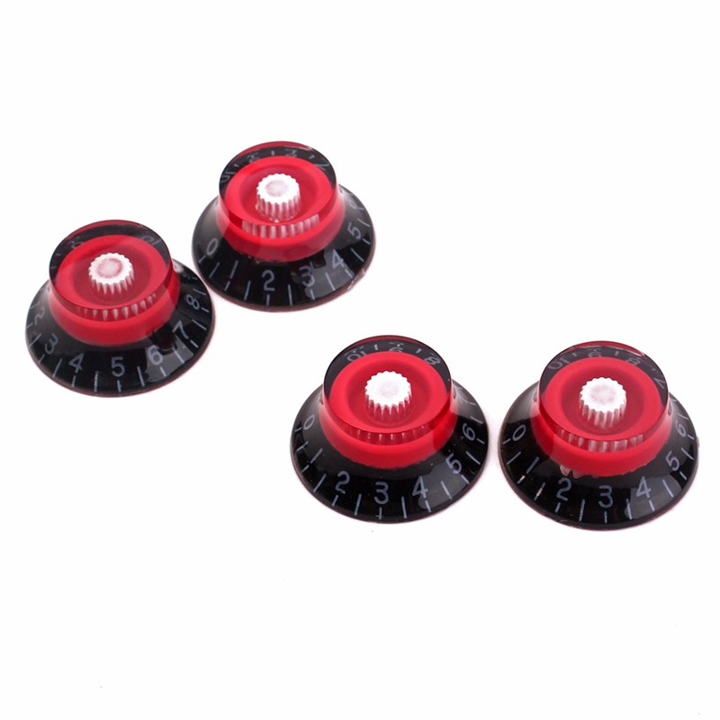 High Quality 4Pcs Guitar Knobs Electric Guitar Bass Top Hat Knobs Control Knobs