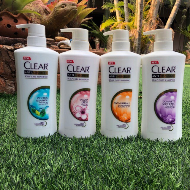 Chính Hãng, Dầu Gội Clear Men Bạc Hà &amp; Hoa Anh Đào Thái Lan Mẫu Mới 450ml